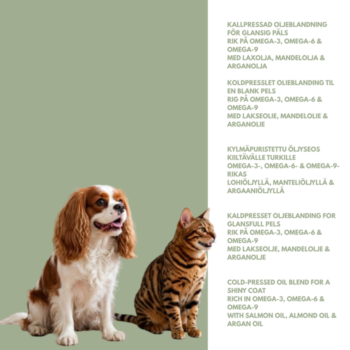 Coat Shine – Edible oil for skin and coat in dogs and cats