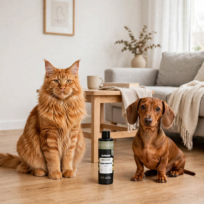 Nattljusolja för hund och katt – Ätbar växtbaserad hud- och pälskur